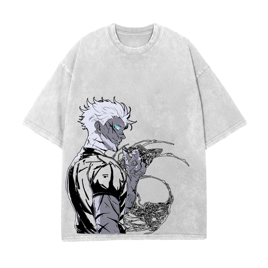 GOJO GRAY OVERSIZE T-SHIRT - JUJUTSU KAISEN