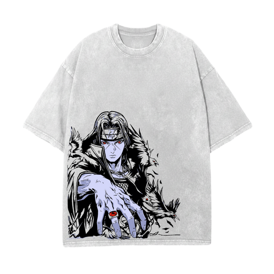 ITACHI GRAY OVERSIZE T-SHIRT - NARUTO