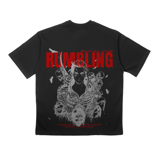 EREN BLACK OVERSIZE T-SHIRT - ATTACK ON TITAN