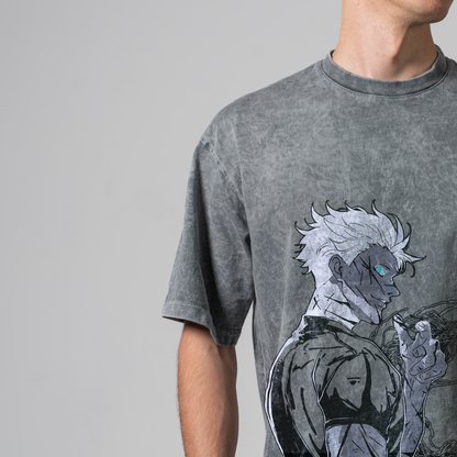GOJO GRAY OVERSIZE T-SHIRT - JUJUTSU KAISEN