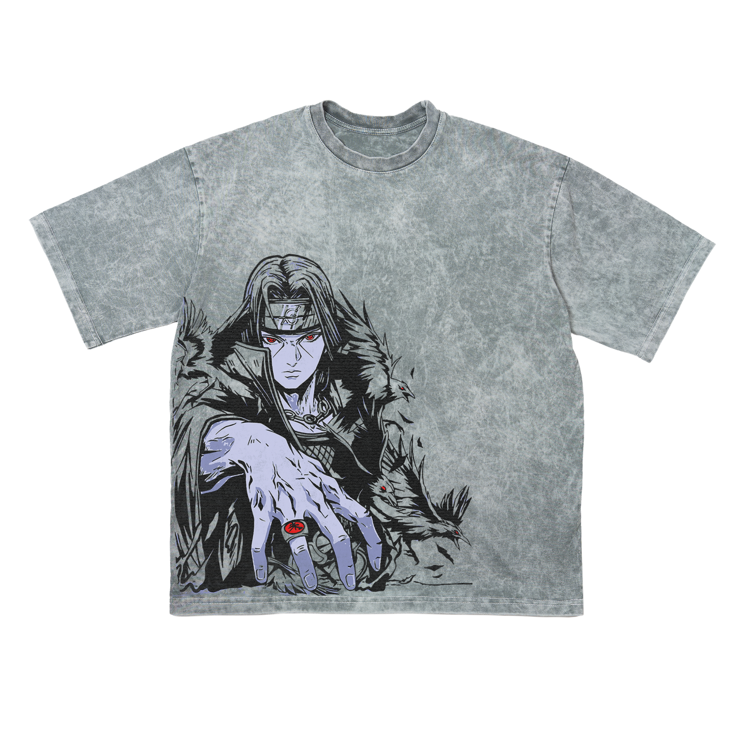 ITACHI GRAY OVERSIZE T-SHIRT - NARUTO