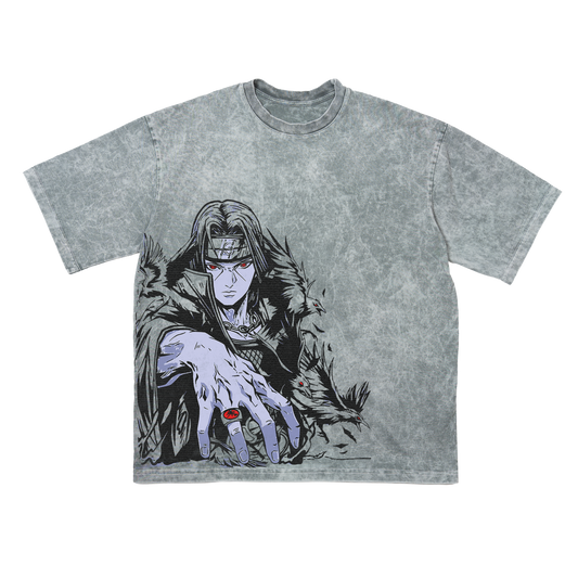 ITACHI GRAY OVERSIZE T-SHIRT - NARUTO